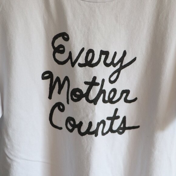 Anthro Citizens of Humanity Sz 1X "Every Mother Counts" Crew Pullover T-Shirt - Picture 6 of 10